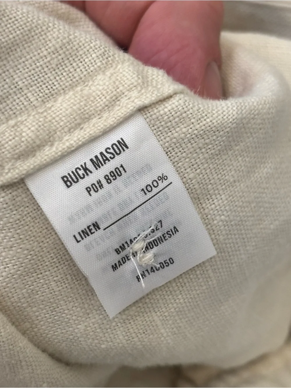Buck Mason Men’s Loomed Linen Fatigue Pant Size Small Worn White New